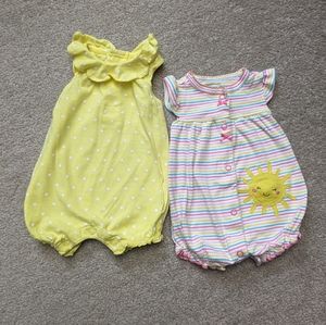 Girls Carter's Child of Mine Newborn Bundle of 2 One Pieces